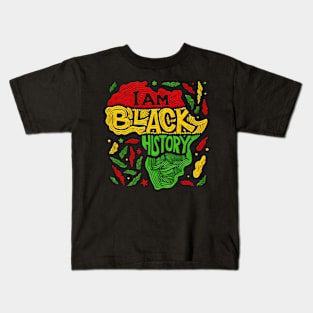 I Am Black History - Black Activism Kids T-Shirt